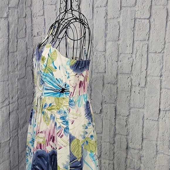 SIGNATURE BY ROBBIE BEE Sleeveless Summer Floral Dress 8 - Picture 4 of 8
